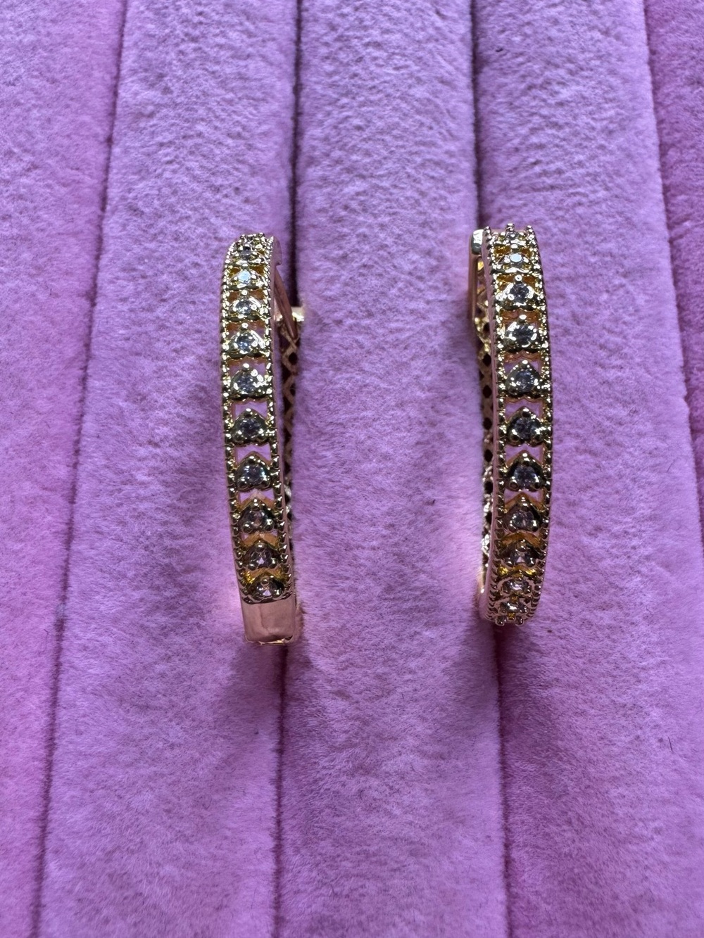 Gold Crystal Hoop Earrings - Elegant Women’s Jewelry